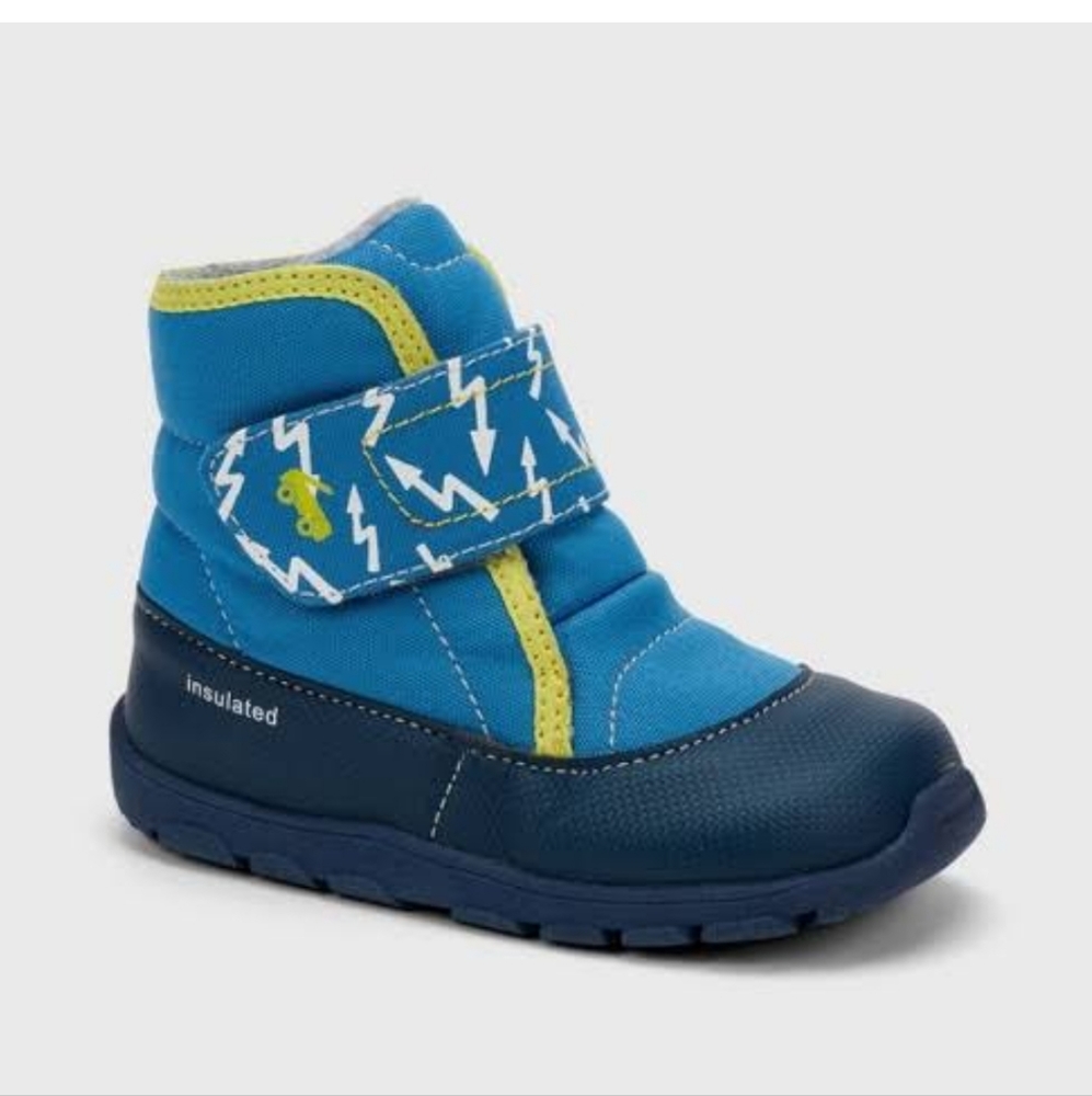 See Kai Run Kids Blue and Yellow Rain Boots